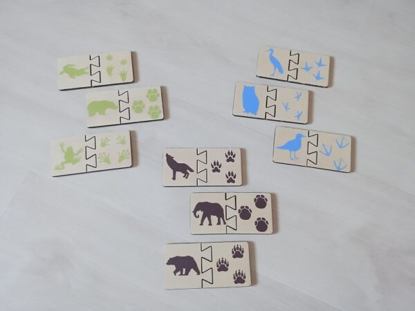 Puzle huellas y animales. COMPLETO (los 3 medios) - Imagen 2